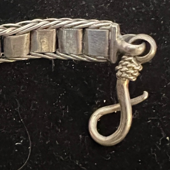 925 STERLING SILVER VINTAGE SOLID HEAVY BRACELET - Picture 5 of 6